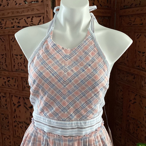 Free People “Pretty In Pink” Style Apron/Halter Dress NWT - Picture 5 of 8